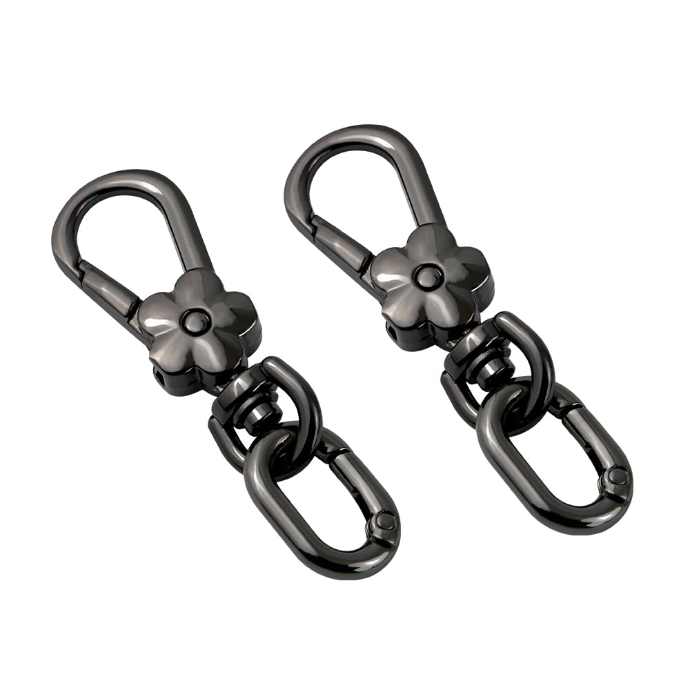 2Pcs Handbag Clasps Multi-Purpose Handle Clips Keychain Swivel Lobster Metal Clasps Snap Hooks for Backpack Strap Accessories (Black)-image-44