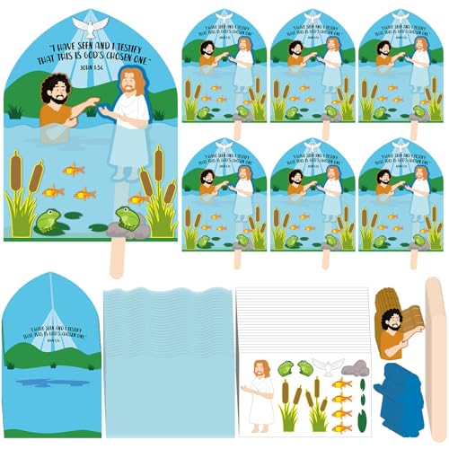 24 Pcs Baptism of Jesus Crafts for Kids Fun Home