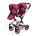 Bayer Design- Cochecito Gemelas, Carrito Paseo para muñecos, Ajustable en Altura, Plegable,...