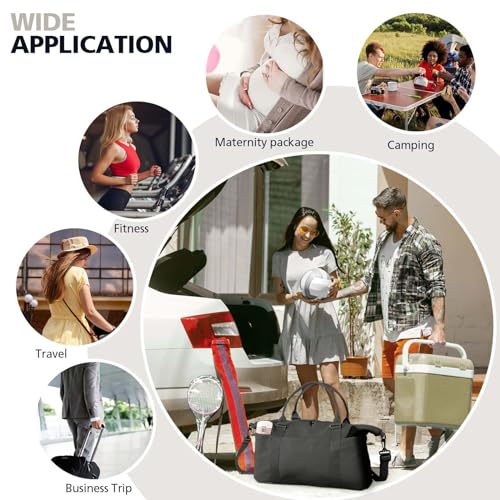 Image of Travel Duffle Bag, Waterproof Weekender Bag Carry On Tote Bags for Women, Travel Essentials Sport Gym Bag for Men, Hospital Bag for Labor and Delivery, Overnight Bag Luggage Bag with Trolley Sleeve
