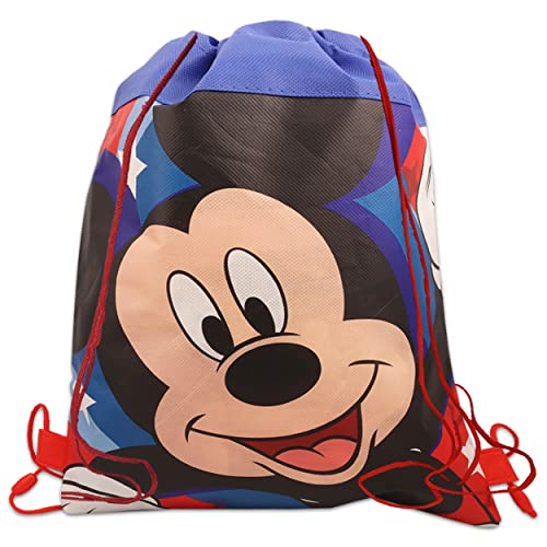 Disney Mickey Minnie Drawstring For Kids Adults Bundle ~ Pack Of 3 Minnie & Mickey Drawstring Bags With More (Minnie Mouse Accessories, Mickey Mouse School Supplies) #TOP3