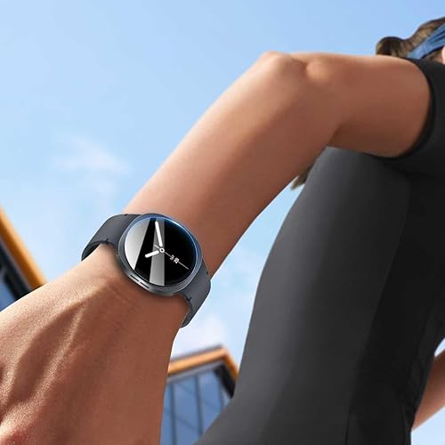 Miniatura 7 de T Tersely Paquete de 3 protectores de pantalla de vidrio templado de dureza 9H para Samsung Galaxy Watch 6 Classic (1.850 in), protector de pantalla