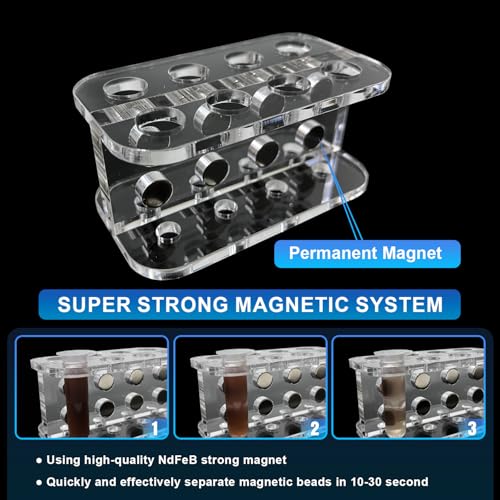 Image of Magnetic Rack Separator for DNA, RNA or proteins Purification, Made for 5ml centrifuge Tubes, 8-Wells