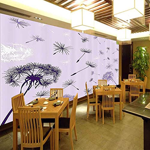 Papier peint 3D pissenlit violet poster mural 150x105