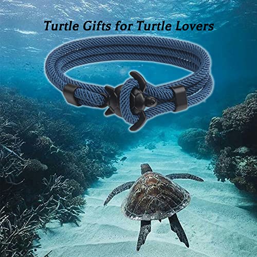 LINY Ocean Animal Nautical Braided Wrap Rope Bracelets, Navy Marine String Bracelet with Hook Shark Dolphin Turtle Octopus Braided Bracelets Sea Animal Lover Gifts for Women Men4