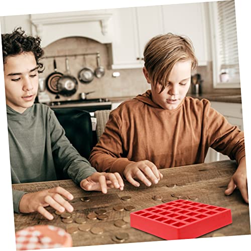 2 piezas contenedor para monedas rojo con compartimentos miniatura 5