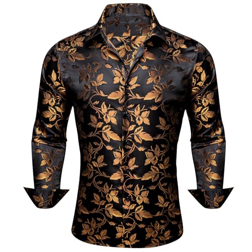 Barry.Wang Mens Western Shirts Long Sleeve Button Down - Image 4