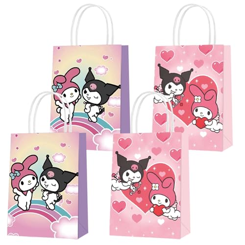 Sacs cadeaux de fête mélodie lot de 16 sachets anniversaire kawaii