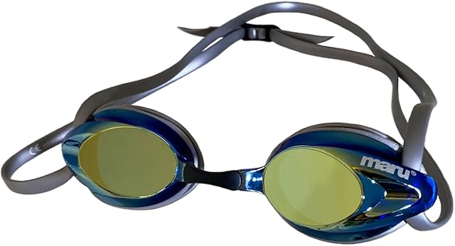 Maru Pulse Swimming Goggles, UV Protection, Quick Adjust Comfort Strap, Anti-Fog Clear Vision Swim Goggle Lenses for Adult, Men, Women and Kids Age 6-14