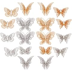 1 Box 20pcs 5 Style Butterfly Connectors Charms