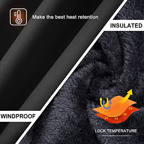 Farvalue Boys Waterproof Skiing Jacket Windproof Winter Coat Warm Snow Coat Outdoor Raincoats With Removable Hood Black 8 #TOP6