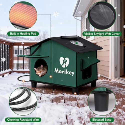 Niche chauffante pour chat d'extérieur contre le froid des chats errants - 5