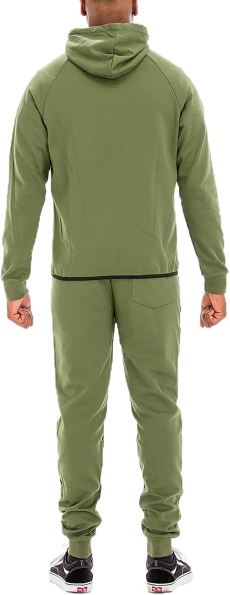 WEIV GEAR Mens Track Suit 2 Piece Sweatsuit Zipper Jacket DrawString Waistband Sweatpants Tracksuit