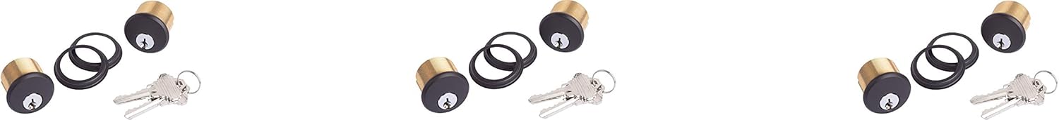 TH1100-BCX2DU Double Brass Mortise Cylinder in Duronotic (3)