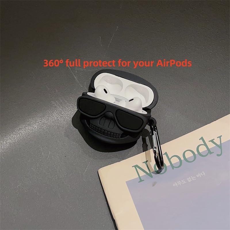 Miniatura 6 de Funda protectora para AirPods Pro de 3 generación, funda protectora para auriculares de 12 generación con llavero, funda de silicona suave anticaída