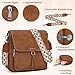 Imagen de RAINSMORE Bolso Bandolera Mujer Cuero PU Bolso Mujer Bandolera con Correa Ancha Ajustable y Desmontable Bolso Cruzado