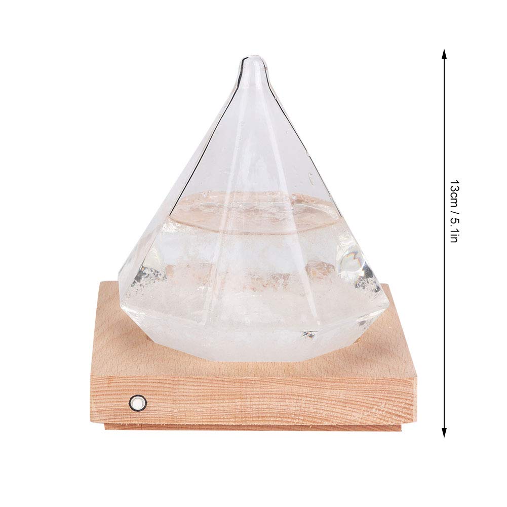 Wettervorhersage-Glasflasche mit LED-Sockel, Heimdekoation