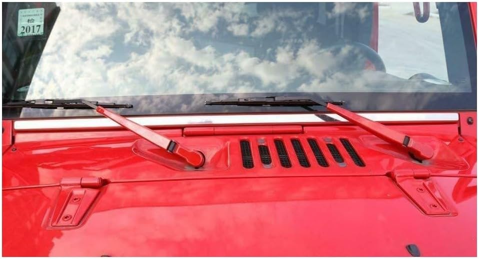 Car Front Windshield Wiper Blade Trim Cover Decor Red