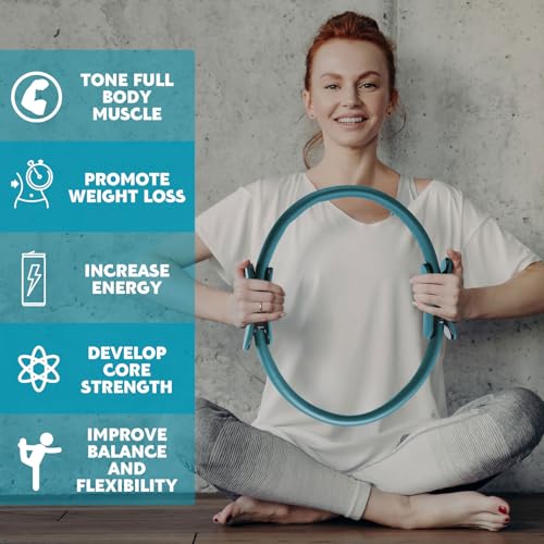 Syhood Anillas Pilates 11.81 Pulgadas Círculo de Yoga Ring Ligero Flexible para Ejercicio Fitness miniatura 3
