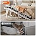 HOOBRO Dog Ramp for Bed, Large Wooden Pet Ramp for Dogs with Non-Slip Carpet Surface, Safety Rails, and Top Platform, 70.9