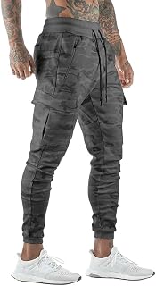 DIOTSR Men's Athletic Running Jogger Pants Gym Workout Tapered Track Pants Casual Training Sweatpants with Zipper Pockets
