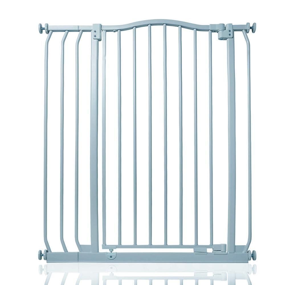 Safetots Extra Tall Curved Top Safety Gate, 80cm - 89cm, Matt Grey, Extra Tall 100cm in Height, Pressure Fit Stair Gate, Baby Gate for Doors Hallways and Spaces, Safety Barrier, Easy Installation