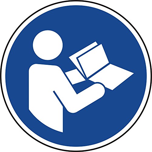 Preisvergleich Produktbild Gebotszeichen - Gebrauchsanweisung beachten - Ø 20 mm - 216 Gebotsschilder aus Polypropylen Folie, blau, selbstklebend