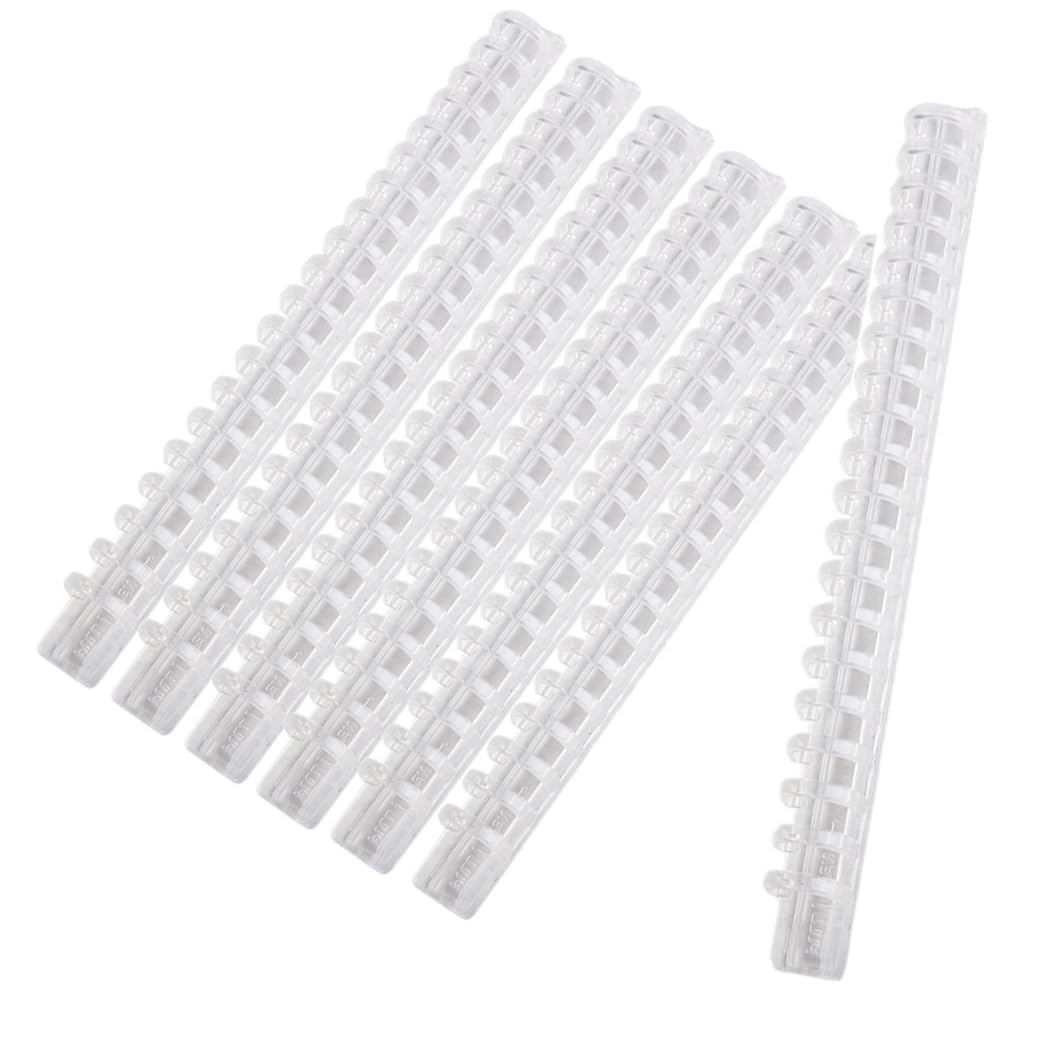 Leadigol 10 Pack Plastic Spiral Binding Coils, A5 Plastic Binding Combs,Clear Comb Binding Spines,Spiral Binding Coil, 20 Hole Loose Leaf Binder Binding Ring,File Organizer