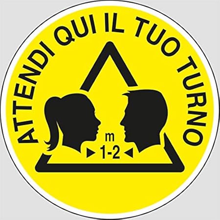 Adesivi Pavimento Antiscivolo - 100 Bollini Gialli Per Distanziamento Sociale E Percorsi - Foto 3