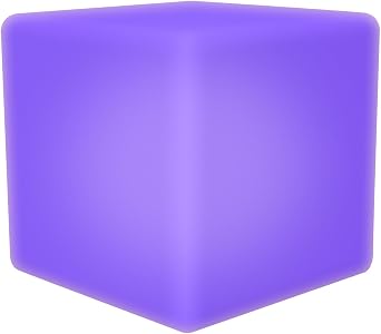 16-Inch Led Lighted Cube Chair, Led Cube Chair Light, 16 RGB Colors Glowing Cube Seat W/Remote USB Cable Home Outdoor Patio Pool Bar Stage Party Lighting Decoration
