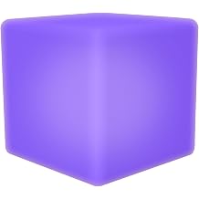 16-Inch Led Lighted Cube Chair, Led Cube Chair Light, 16 RGB Colors Glowing Cube Seat W/Remote USB Cable Home Outdoor Patio Pool Bar Stage Party Lighting Decoration