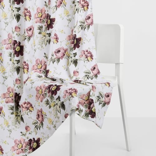 Image of haus & kinder Digital Printed Cotton Door Curtain 7 Feet Long Pack of 2 Door Curtains, 7 Feet Curtain for Door (Vintage Blossom, Multicolor 130x213 CM)