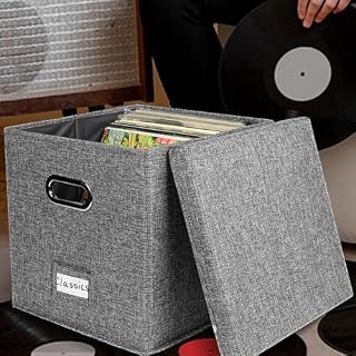 Whrcy Boite De Rangement Pour Disques Vinyles Jusqu’à 50 + 12 Pouces, Caisse Rangement Vinyle, Boîte De Rangement Pour Disques Vinyles Avec Couvercle Et Poignées Pour Déménagement, Bureau, Placard - Les Beatles, Paul McCartney, John Lennon, RIngo Starr, George Harrison Whrcy Boite De Rangement Pour Disques Vinyles Jusqu'à 50 + 12 Pouces, Caisse Rangement Vinyle, Boîte De Rangement Pour Disques Vinyles Avec Couvercle Et Poignées Pour Déménagement, Bureau, Placard – Image 2