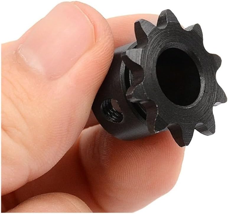Mechanical Roller Chain Sprockets Tooth Roller Chain Sprocket,1pc 04C Chain Gear 45# Steel 10 Teeth Industrial Sprocket Wheel with Top Wire Bore 5mm 6mm 8mm 10mm(5mm)