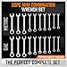 HORUSDY 20-Piece Mini Wrench Set, Metric & SAE Combination Wrench Set