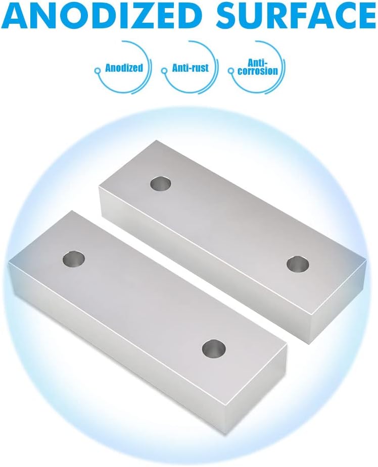 10 Set 20pcs 6 x 2 x 1 Soft Jaws Set Standard Machinable Aluminum Compatible with Kurt 6" Vise Jaws