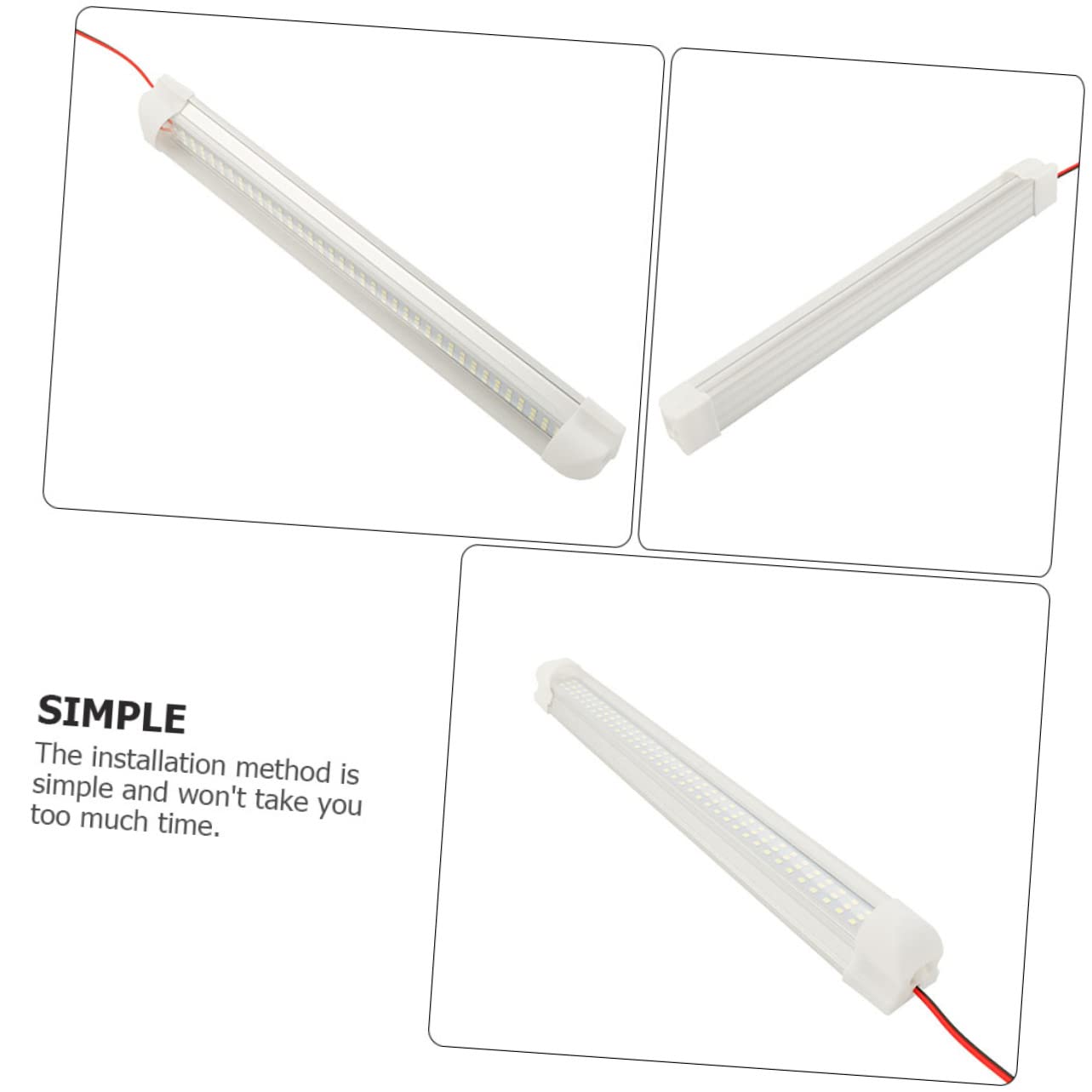 SUPVOX Barra de Luz de Lectura LED de 72 Led, 4 Piezas, white