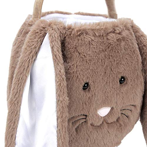 Image of Easter Basket,Easter Bunny Baskets,Easter Egg Hunting Basket,Easter Buckets for Boys Girls,Bunny Rabbit Easter Tote Bags for Easter Decorations Candy Gifts Toy Storage(Brown)