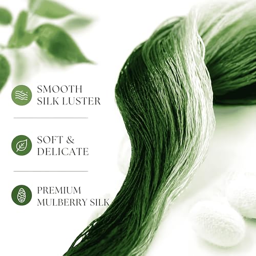 Image of MIINGGUXIUYI Mulberry Silk Floss Embroidery Thread Floss-Cross Stitch Threads China Silk Woven Jewelry Threads DIY Sewing Kits (98)