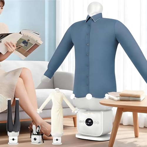 Stira Camicie Automatico Manichino Gonfiabile,Ferro Stiro Automatico Camicie,Mani Libere Asciugatura Stiratura Senza,Disinfetta,Leviga,Rinfresca Camicie,Camicette Magliette