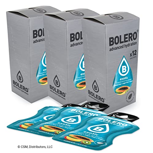 BOLERO Sugar-Free Drink Mix - 12 Variety Fruit Flavored Packets | 12 Travel Ready Hydration Sachets | Zero Sugar, Low Calorie, Gluten-Free, Keto Friendly