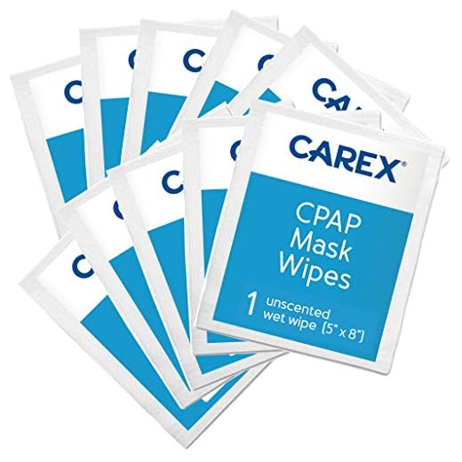 Carex CPAP Mask Wipes For Travel - 10 Pack Of Unscented CPAP Wipes for CPAP Masks