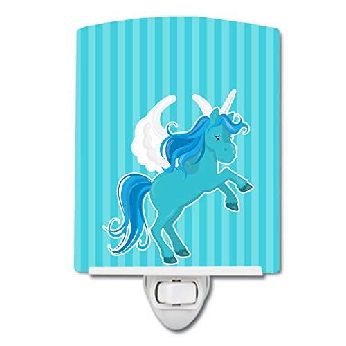 Lámpara de mesa de noche de cerámica con diseño unicornio miniatura 1