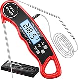 CIRYCASE Thermomètre Cuisine à Double Sonde, Thermometer Cuisson Viande Numérique Lectu...