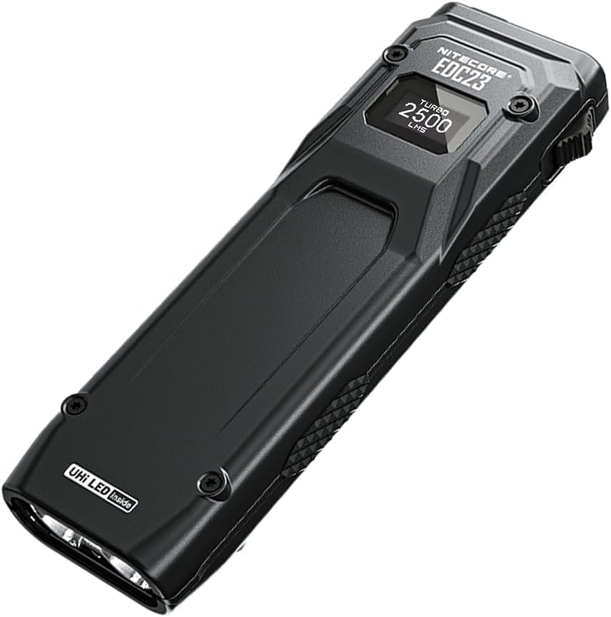 EDC23 Hand Flashlight Rechargeable, Black