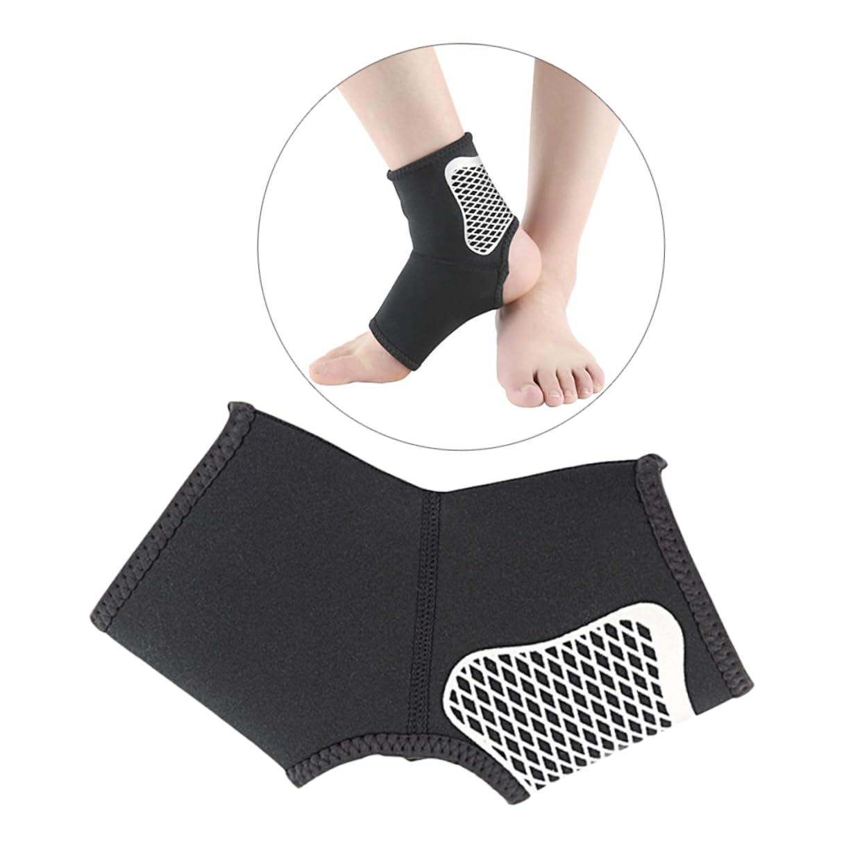 SHERCHPRY Ankle Support Sleeve Breathable Material for Men Women Athletes Sprained Ankle Protection Size Xl