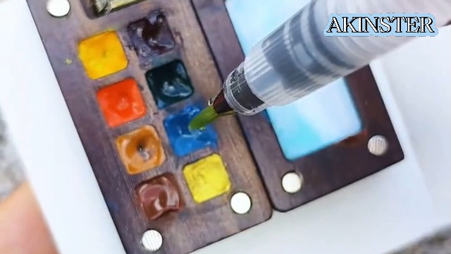 Metalen aquareldoos LEEG voor 36 x 1/2 napjes - Arts and Crafts Holland