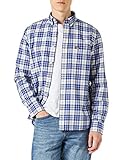  GANT D1. REG UT Twill Check BD Camisa, Color Azul, XXXL para Hombre