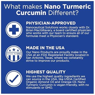 NANO TURMERIC CURCUMIN | Highly Bioavailable Nano Particles | Rapid Absorption | Organic Vegan Non-GMO Curcuma Longa | Supports Joints, Digestive, Liver & Heart Health | Easy to use, 30 ml per bottle.