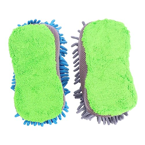 KICHOUSE 2Pcs Car Cleaning Sponge Blocks Durable Auto Cleaning Tool for Scratch Washing Multi Purpose Use for Cars Floors and Bathrooms